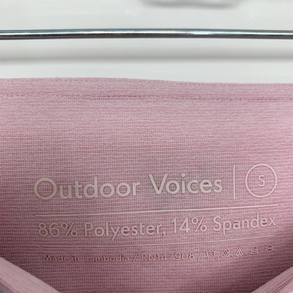 Outdoor Voices Womens Size Small 7/8 Length Tri-Tone Leggings Pastel Pink Purple - Picture 8 of 8